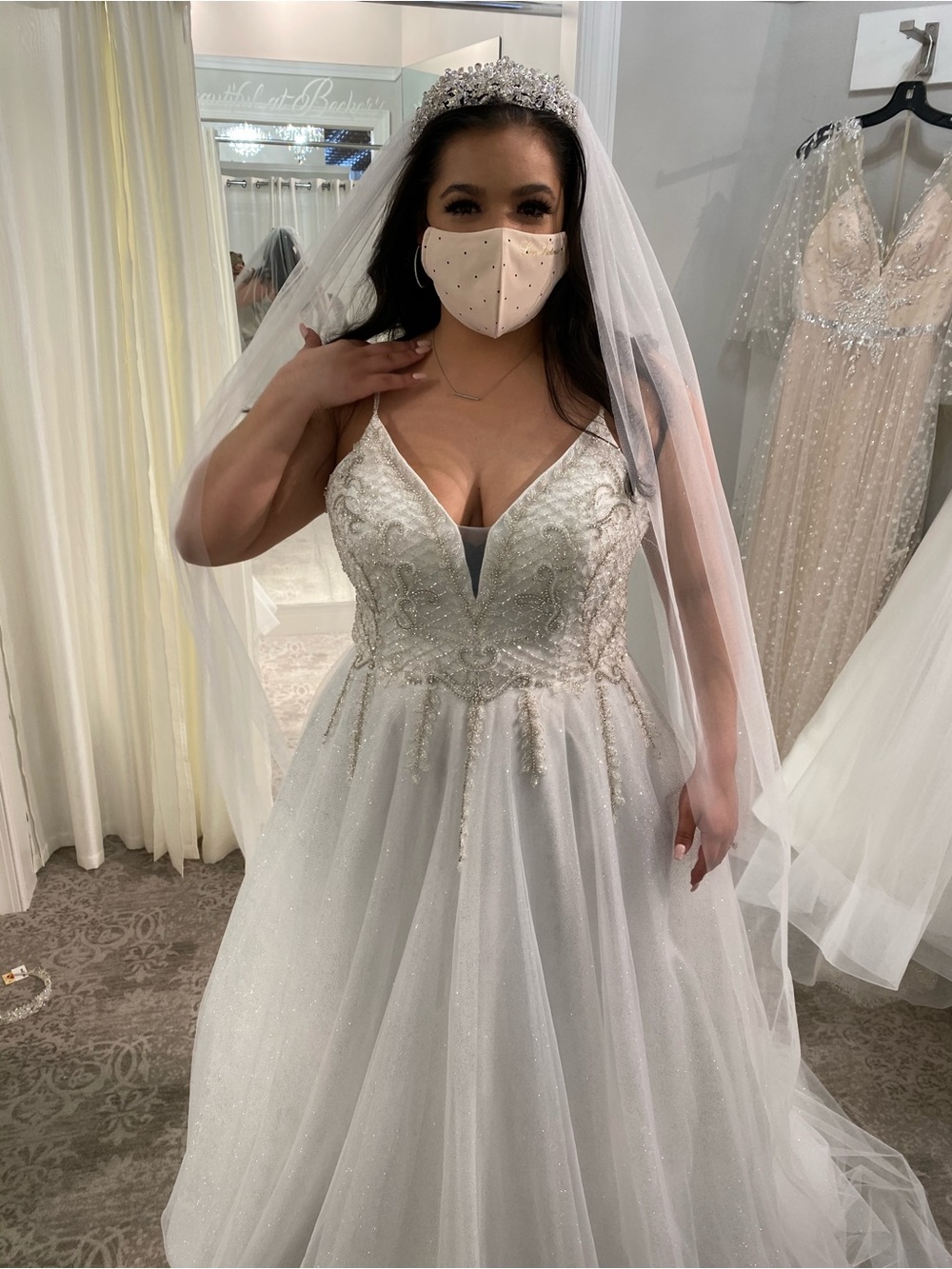 BRAND NEW! Abella Sparkly Beaded Wedding Dress